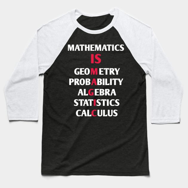 mathimatics is magic geek Baseball T-Shirt by itacc